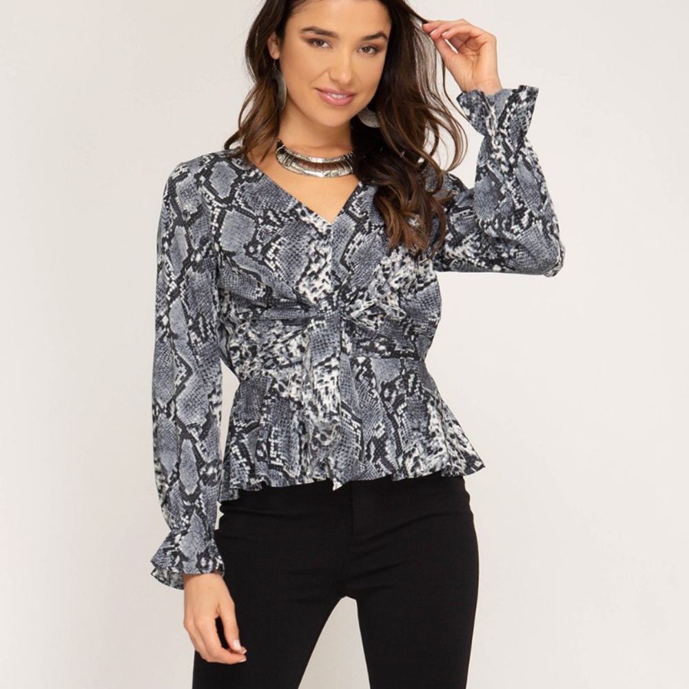 Snake print blouse